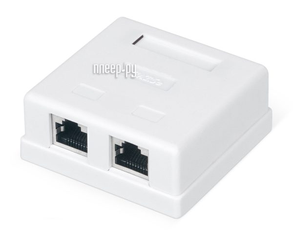 Розетка двойная внешняя Cablexpert NA214 RJ-45 категория 5e