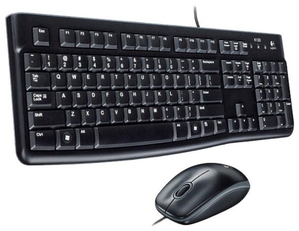 Клавиатура + мышь Logitech Desktop MK120 Black USB