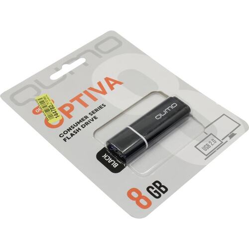 Накопитель USB FLASH Drive QUMO 8 GB Optiva 01 Black QM8GUD-OP1-Black USB 2.0