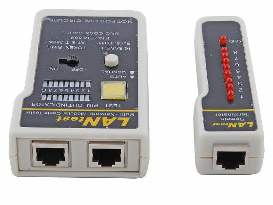 Тестер кабеля 5Bites LY-CT007 для проверки RJ-45 UTP/STP RJ-12/11 BNC