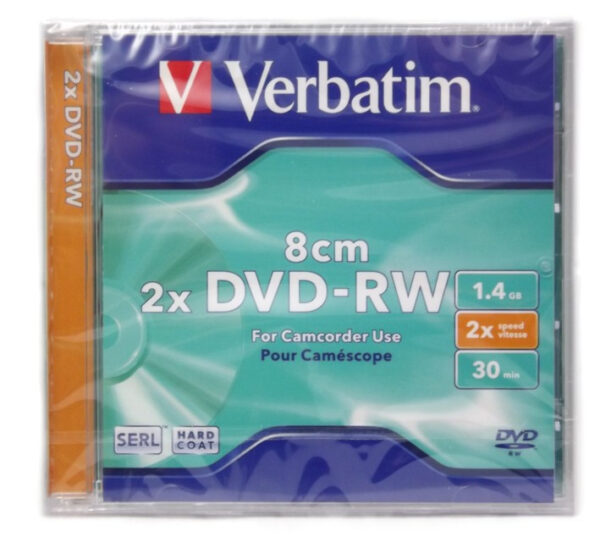 Диск Verbatim DVD-RW 2x 1.4 GB For Camcorder Use