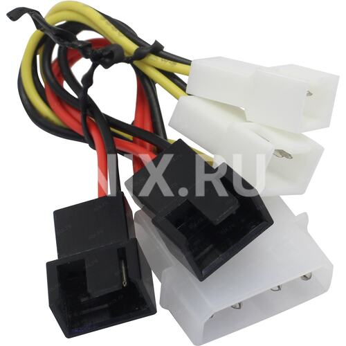 Внутренний кабель питания для вентилятора molex to 4x 3 pin Espada